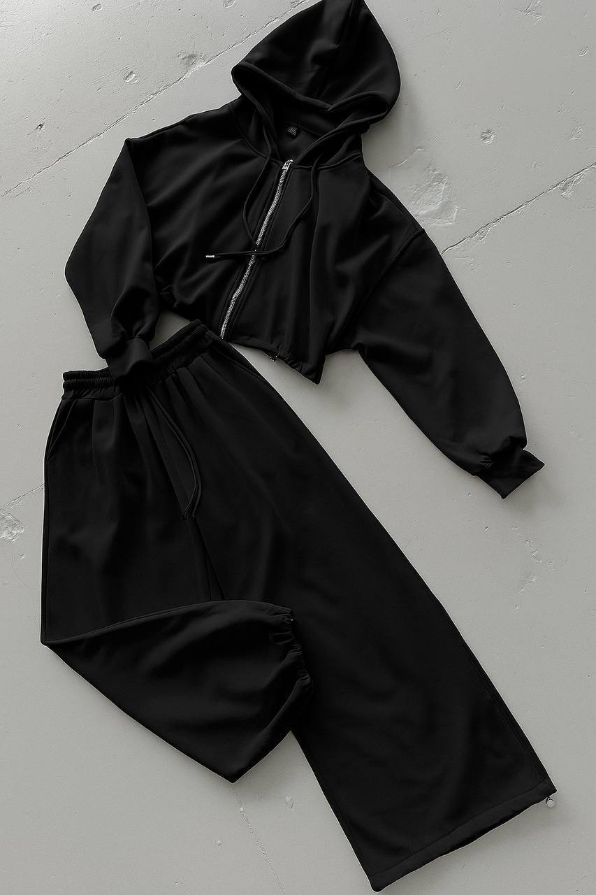 1827-chornyy.jpg Жіночий базовий спортивний костюм Oversize з двохнитки люкс